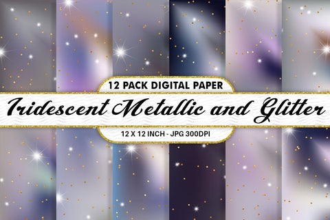 Digital paper silver iridescent metallic and glitter Digital Pattern artnoy 