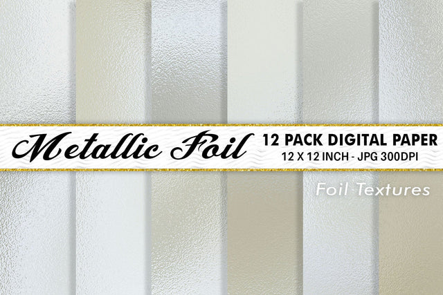 Digital Paper Sliver Metallic foil texture background Digital Pattern artnoy 