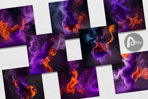 Digital Paper Smoke Halloween Digital Pattern artnoy 