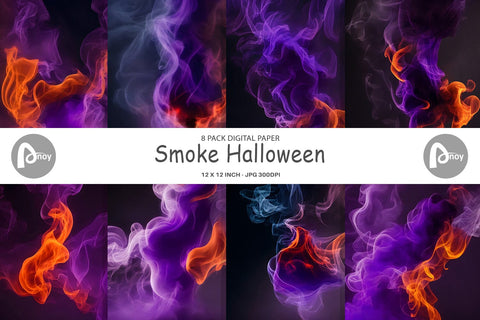Digital Paper Smoke Halloween Digital Pattern artnoy 