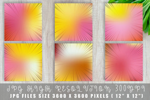 Digital paper speed line with ombre summer color background Digital Pattern artnoy 