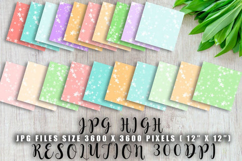 Digital Paper star pattern and pastel color background Digital Pattern artnoy 