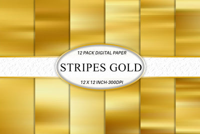 Digital paper striped gold color background Digital Pattern artnoy 