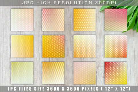 Digital paper summer pattern with gradient color background Digital Pattern artnoy 