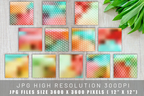 Digital paper summer pattern with gradient color background Digital Pattern artnoy 