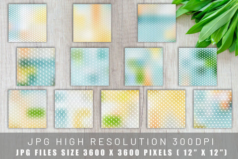 Digital paper summer pattern with gradient color background Digital Pattern artnoy 