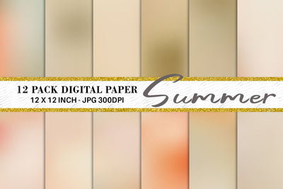 Digital paper summer pattern with gradient color background Digital Pattern artnoy 