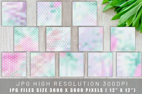 Digital paper summer pattern with gradient color background Digital Pattern artnoy 