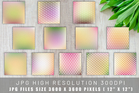 Digital paper summer pattern with gradient color background Digital Pattern artnoy 