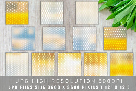 Digital paper summer pattern with gradient color background Digital Pattern artnoy 