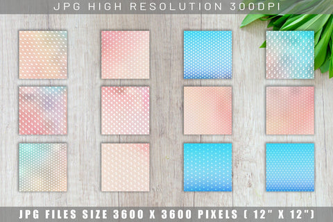 Digital paper summer pattern with gradient color background Digital Pattern artnoy 