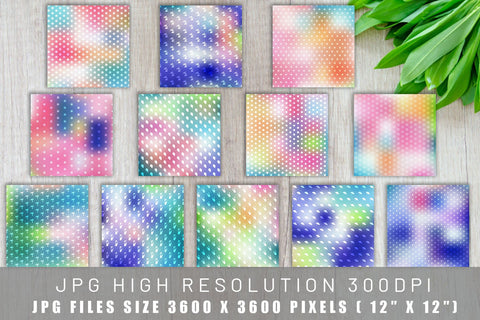 Digital paper summer pattern with gradient color background Digital Pattern artnoy 