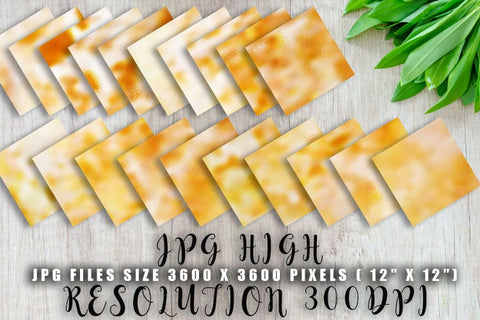 Digital Paper texture foil gradient orange color background Digital Pattern artnoy 