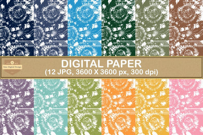 Digital Paper Tie Dye Texture Backgrounds Digital Pattern SineDigitalDesign 