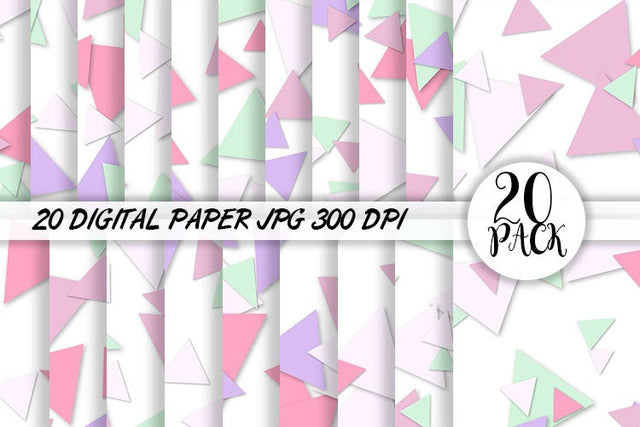 digital paper triangle color pastel background Digital Pattern artnoy 