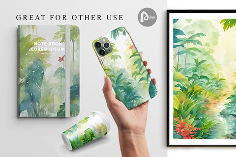 Digital Paper Tropical Rainforests Digital Pattern artnoy 