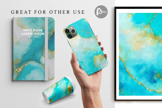 Digital Paper Turquoise Alcohol Ink Digital Pattern artnoy 