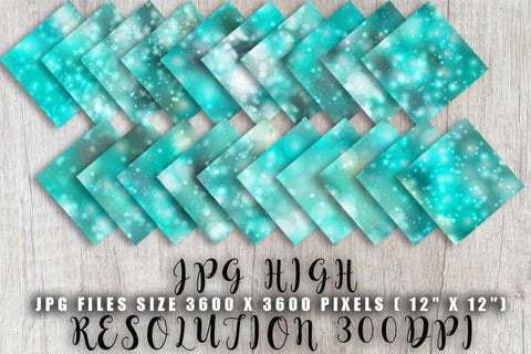 digital paper turquoise bokeh background Digital Pattern artnoy 