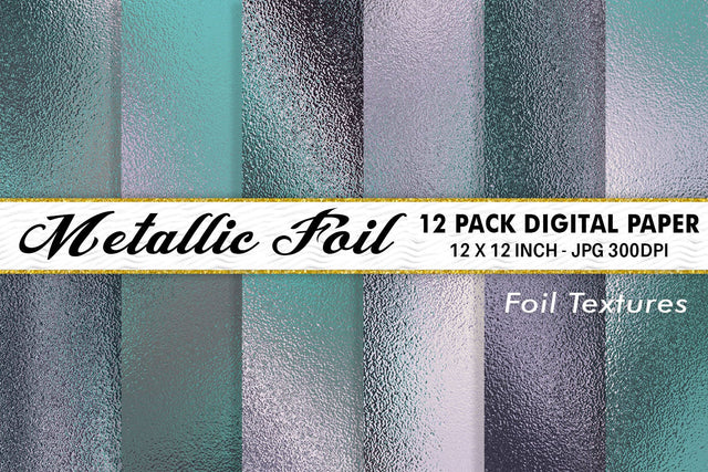 Digital Paper Turquoise Metallic foil texture background Digital Pattern artnoy 