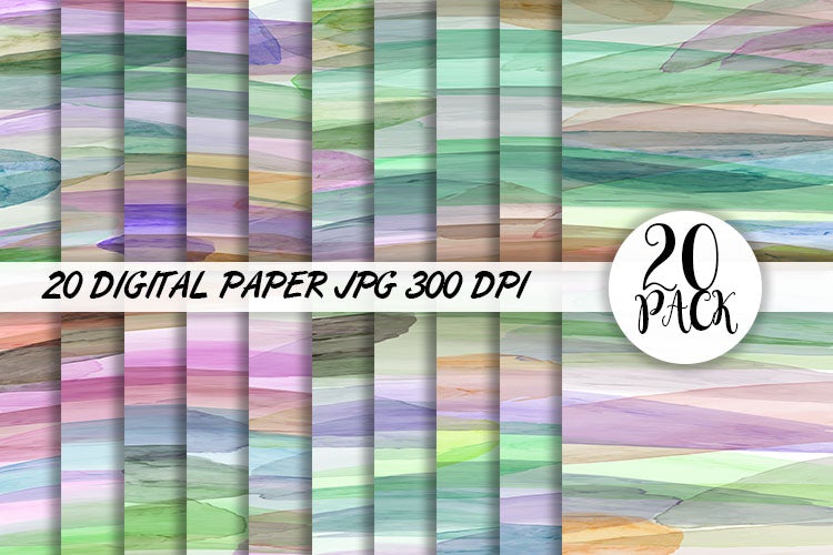 digital paper watercolor background - So Fontsy