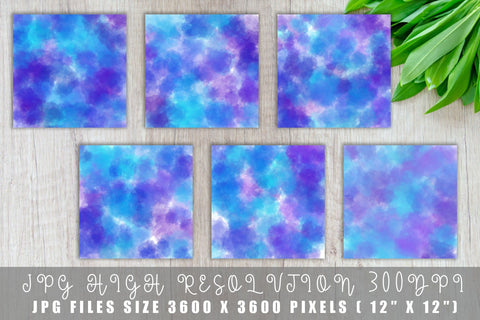 Digital Paper Watercolor blue background Digital Pattern artnoy 