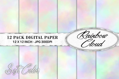 Digital Paper Watercolor cloud background Digital Pattern artnoy 