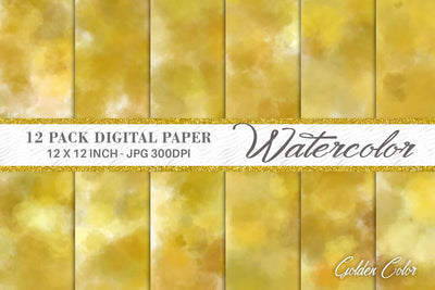 Digital Paper Watercolor gold background Digital Pattern artnoy 