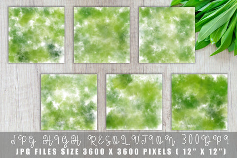 Digital Paper Watercolor green background Digital Pattern artnoy 