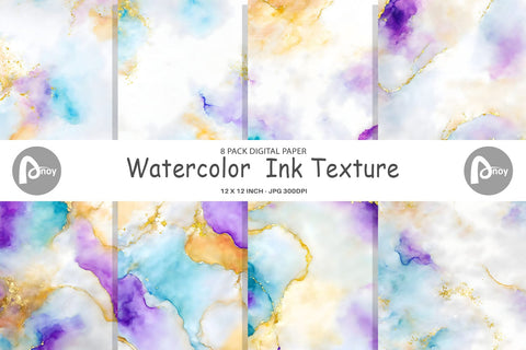 Digital Paper Watercolor Ink Texture Digital Pattern artnoy 