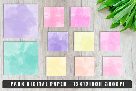 Digital paper watercolor pastel background Digital Pattern artnoy 