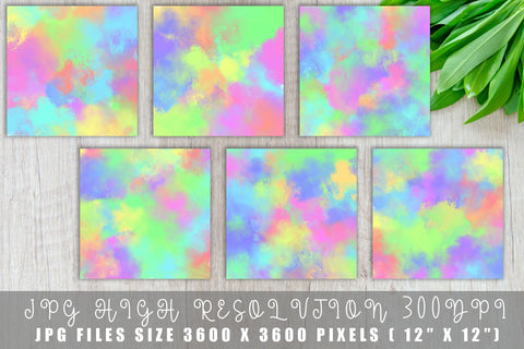 Digital Paper Watercolor rainbow background Digital Pattern artnoy 