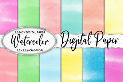 Digital paper watercolor texture and pastel color background Digital Pattern artnoy 