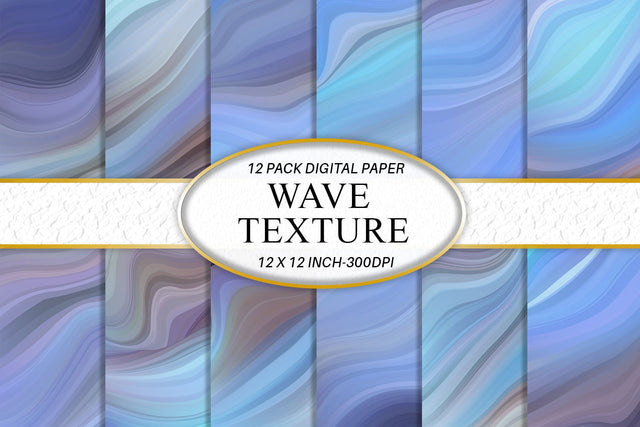 Digital paper wave blue color background Digital Pattern artnoy 