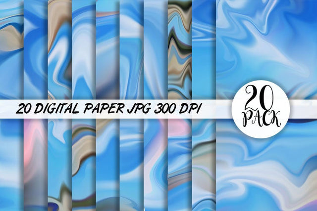 digital paper wave blue color background Digital Pattern artnoy 