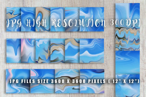 digital paper wave blue color background Digital Pattern artnoy 
