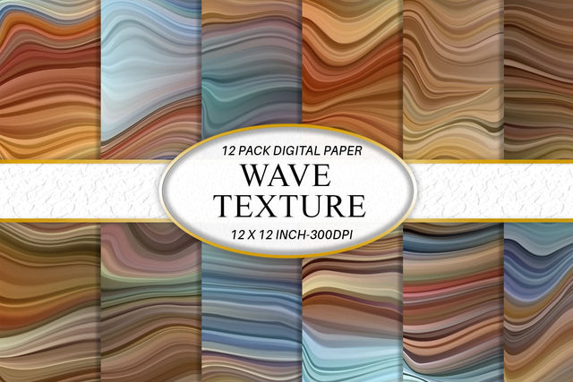 Digital paper wave brown color background Digital Pattern artnoy 