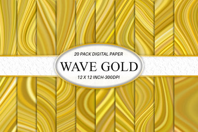 Digital paper wave gold texture background Digital Pattern artnoy 