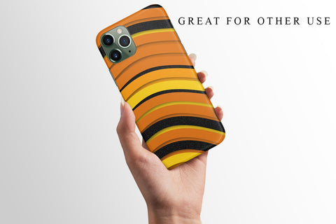 Digital paper wave orange line background Digital Pattern artnoy 