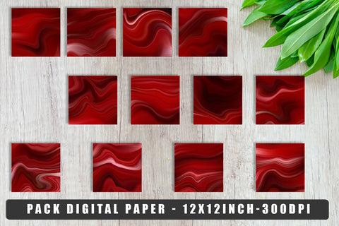 Digital paper wave red color texture background Digital Pattern artnoy 