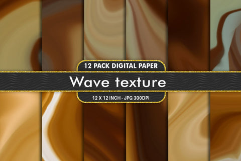 Digital Paper wave texture and gradient brown color background Digital Pattern artnoy 