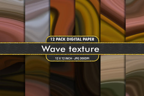 Digital Paper wave texture and gradient brown color background Digital Pattern artnoy 