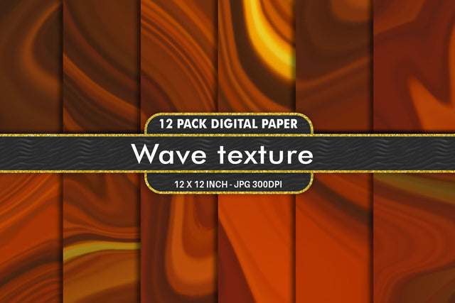 Digital Paper wave texture and gradient brown orange background Digital Pattern artnoy 