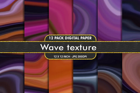 Digital Paper wave texture and gradient brown purple background Digital Pattern artnoy 