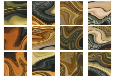 Digital Paper wave texture and gradient green brown background Digital Pattern artnoy 