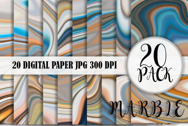 Digital paper wave texture brown blue background Digital Pattern artnoy 