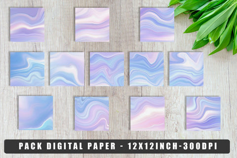 Digital paper wave texture color unicorn Digital Pattern artnoy 