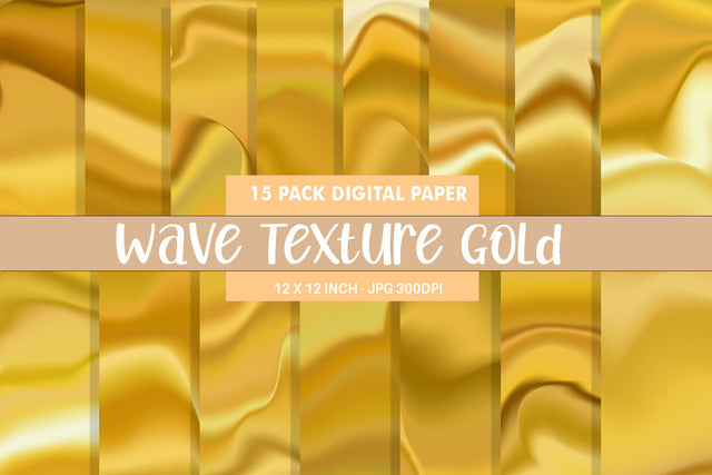 Digital paper wave texture gold color Digital Pattern artnoy 