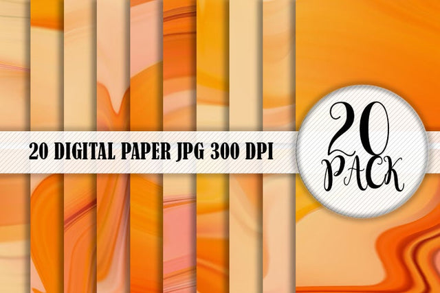 Digital Paper wave texture gradient orange color background Digital Pattern artnoy 