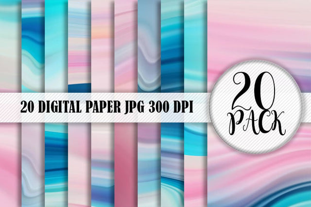 Digital Paper wave texture gradient pink blue background Digital Pattern artnoy 