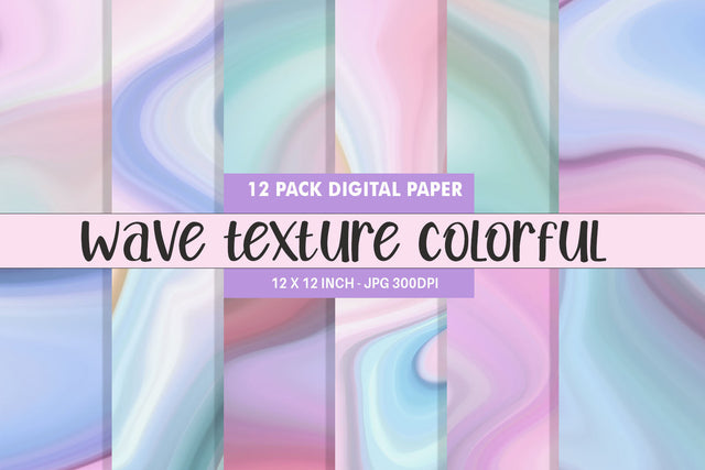 Digital paper wave texture pastel color background Digital Pattern artnoy 
